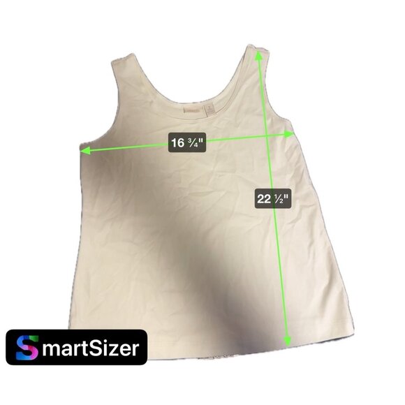 Chico's White Scoop Neck Sleeveless Pullover Tank Top Sz L - Picture 5 of 7